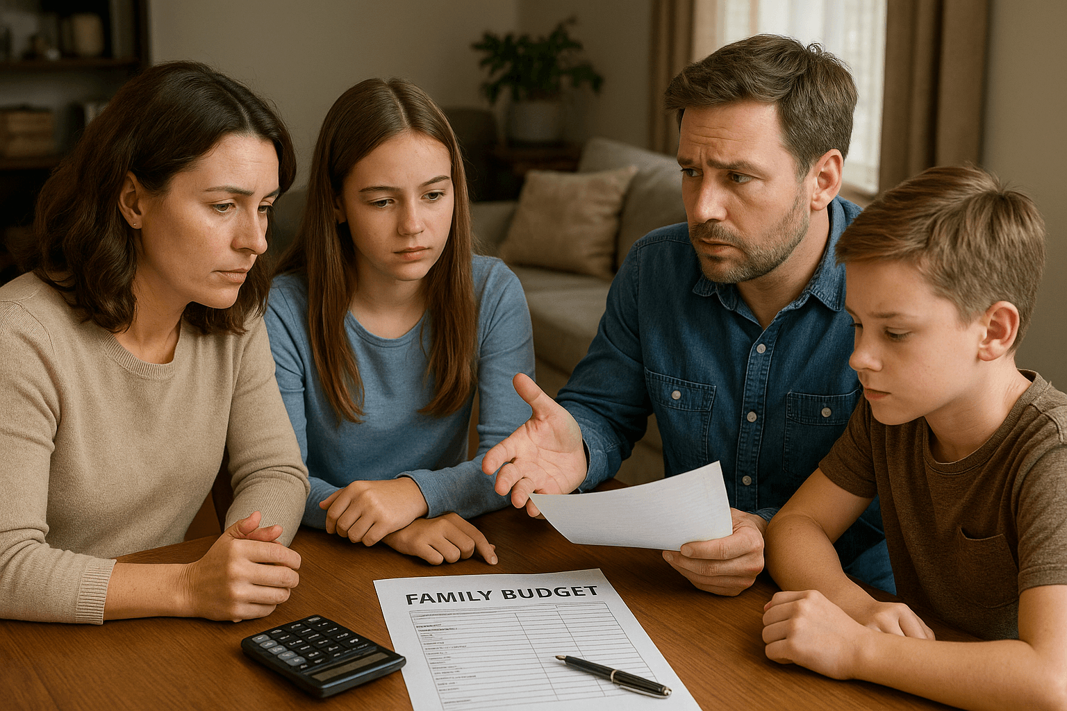 Simple Family Budget Template USA